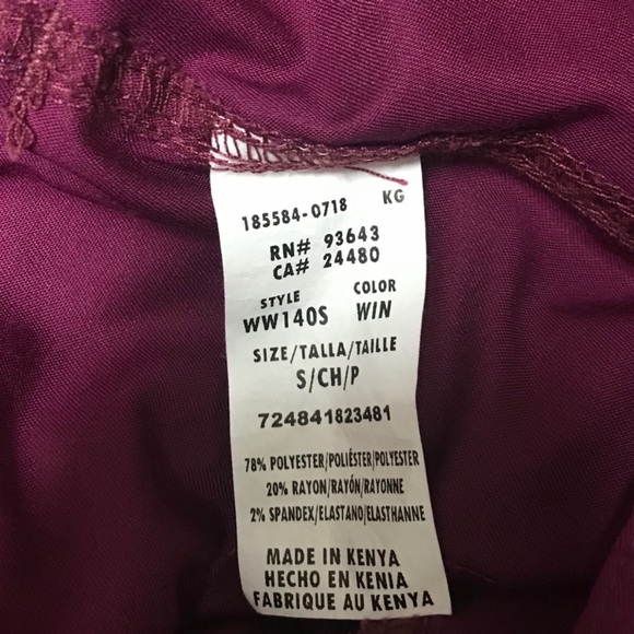 Cherokee Workwear Revolution Scrub Pants Maroon Wine - Picture 11 of 13